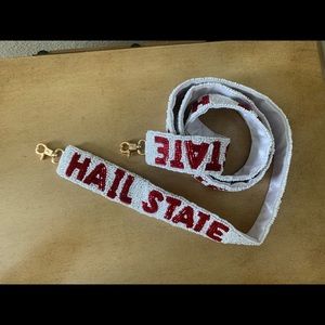 New without tags Mississippi State white and maroon beaded purse strap